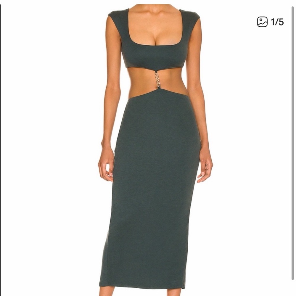Camila Coelho Knox Midi dress in green, size S
